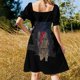 thumbnail image 5 of Vestido de manga corta 's Bad, vestido de verano, vestido diario para mujer., 5 of 7