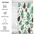thumbnail image 2 of Christmas Tree Pattern Shower Curtain for Bathroom Shower Curtain Set with 12 Hooks Waterproof Fabric Bath Curtain for Bathtub Restroom Decor, 72 X 72 in, 2 of 6