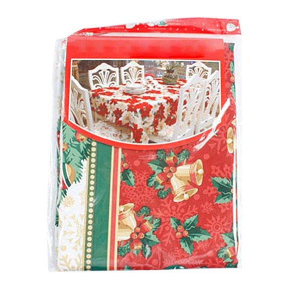 Wosthever 1 mantel de Navidad de 180x150cm con diseño de campanas y lazo de árbol de Navidad Kits de decoración para fiestas Tipo B