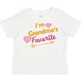thumbnail image 3 of Inktastic I'm Grandma's Favorite with Arrow and Hearts in Pink Boys or Girls Toddler T-Shirt, 3 of 5
