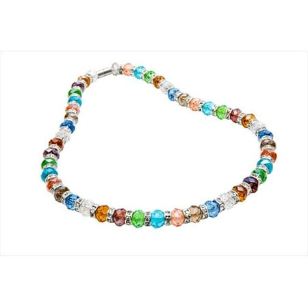 Alexander Kalifano WHITE-NGG-01 White Tag Gorgeous Glass Necklaces - Multi-Colored