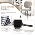 thumbnail image 5 of Gymax Set of 4 Fabric Kitchen Dining Chair Armchair Padded Modern Accent Chair Gray, 5 of 6