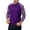 Purple, variant on QUINDOS Men's Shirts Men's Fall And Winter Fashion Casual Color Block Long Sleeve Round Neck Collar Comfy Holiday T-shirt