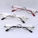 thumbnail image 2 of Reading Glasses Metal Spring Hinges Half Moon Semi Rimless Readers 1.0~ 4.0, 2 of 5