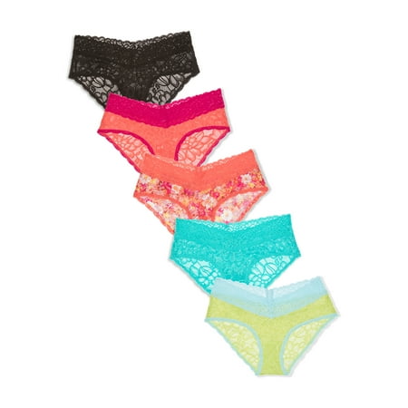 

No Boundaries Women s Lace Hipster Panties 5-Pack