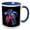 Blue/White, variant on 3drose, Male Siamese Fighting Fish Betta Splendens Isolated on Black, 11oz Two-tone Green Mug