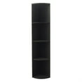 thumbnail image 2 of IN Room Furniture Designs Transitional MDF Board Wood Corner Shelves in Black, 2 of 3