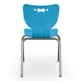 thumbnail image 2 of Moore Hierarchy School Chair, 4-Leg, 16" Height, Chrome Frame, Blue Shell, 2 of 2
