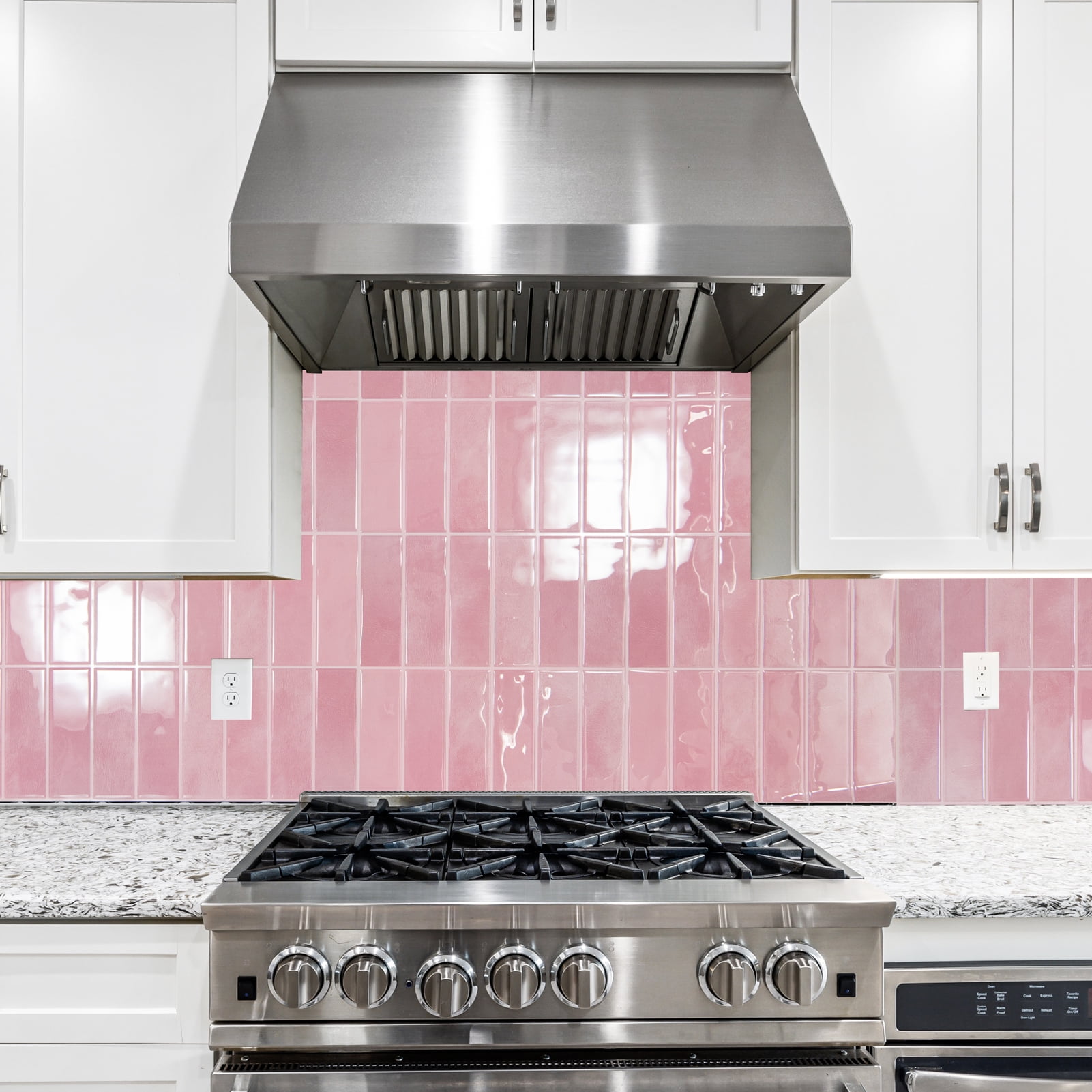 10Pcs Peel and Stick Backsplash Tile,11.4'' x 9'' Subway Tile,Self-Adhesive Wall Tiles for Kitche,Bathroom,RV,Thicker Design in Pink