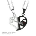 thumbnail image 6 of 1 Pair Couple Necklaces Heart Stitching Necklaces Lock Key Matching Necklaces Valentine Gift, 6 of 10