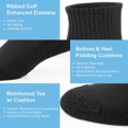 thumbnail image 2 of 6 Pack Men's Ankle Cotton Athletic Running Sports Socks Black Size 10-13, 2 of 7