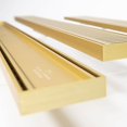 thumbnail image 4 of Lauxes 60 Inch Anodized Aluminum Tile Insert Cut-to-Fit Adjustable Linear Drain with End Caps and Base Flange Kit in Gold, 4 of 9