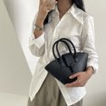 thumbnail image 3 of Bolso Con Asa Superior Tipo Cubo en Forma Abanico Cuero PU Diseñador Lujo, 3 of 9