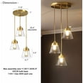 thumbnail image 5 of KPIBEST 3 Light Gold Pendant Lighting Modern Pendant Light, Adjustable Pendant Light Fixture for Kitchen Island Dinning Room Bedroom, 5 of 11