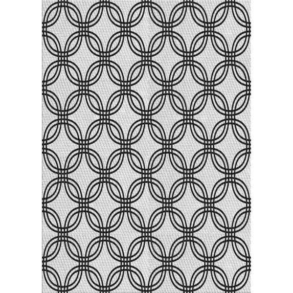 Ahgly Company Indoor Rectangle Patterned Platinum Gray Novelty Area Rugs, 8' x 12'