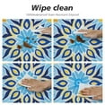 thumbnail image 4 of Round Fitted Tablecloth Mandala Damask Flower Ethnic Floral Table Cloth with Elastic Edged Waterproof Wipeable Round Table Cover for Patio Parties Outdoor Decor, 4 of 7