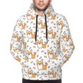 thumbnail image 2 of Bingfone Corgi with Hearts Men's Drawstring Hoodie Long Sleeve Pocket Sweatshirts-X-Large, 2 of 6