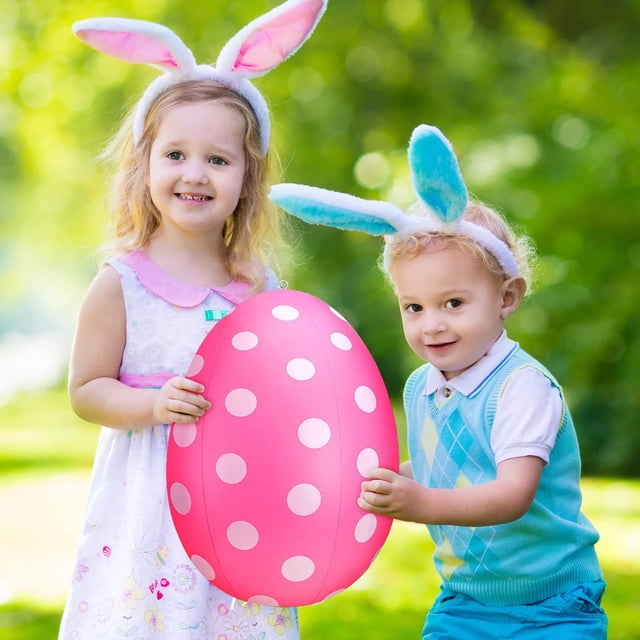Decoración de Pascua, adornos de Pascua, regalos de Pascua, huevos de Pascua inflables, juguetes de decoración al aire libre para niños, huevos de Pascua inflables de colores para fiestas en el jardín