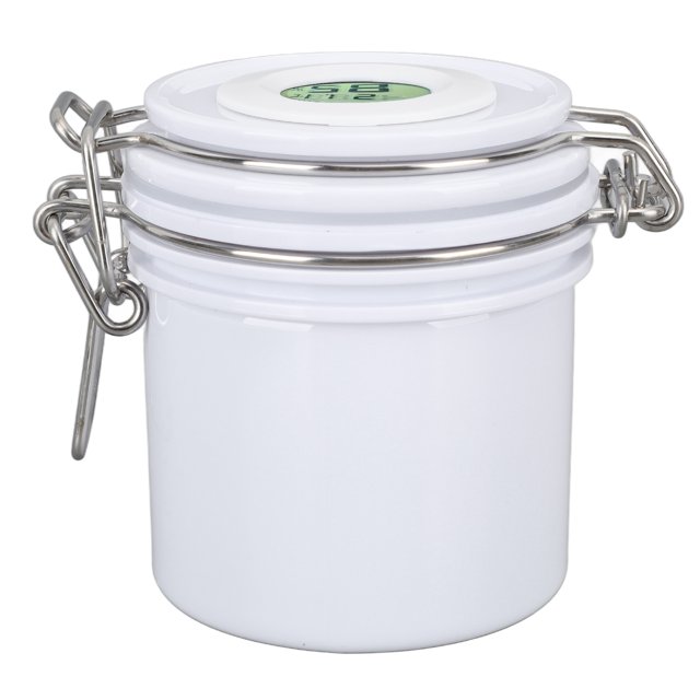 Frasco de almacenamiento de pegamento para pestañas, 250 ml, termómetro, higrómetro, contenedor de almacenamiento de pegamento para extensiones de pestañas, color blanco