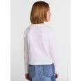 thumbnail image 3 of Wonder Nation Girls Kid Tough Tee with Long Sleeves, Sizes 4-18 & Plus, 3 of 4