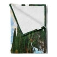 thumbnail image 2 of Italian Soft Flannel Fleece Throw Blanket, Boulevard with Trees Old European Village Country Life Destination Photo, Cozy Plush for Indoor and Outdoor Use, 70" x 90", Multicolor, by Ambesonne, 2 of 5