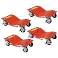 thumbnail image 1 of Eastvita 2 Paires de Chariot à Roues de Diable Auto en Fer Orange Robuste avec Frein pour Déménagement Réparation Auto, 1 of 4