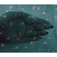 thumbnail image 4 of oneOone Viscose Chiffon Dark Teal Blue Fabric Stripe & Floral Artistic Quilting Supplies Print Sewing Fabric By The Yard 42 Inch Wide, 4 of 4