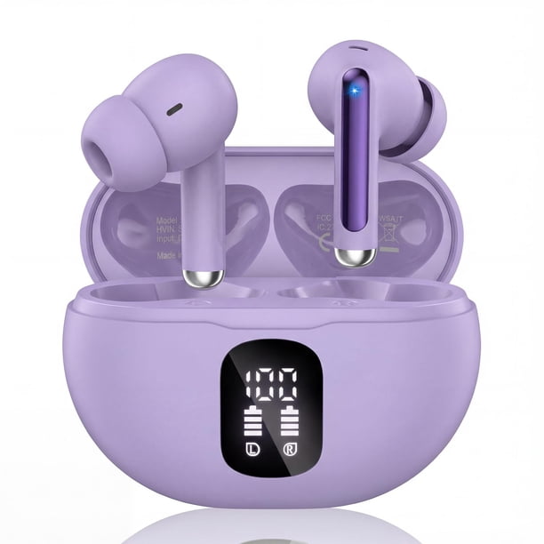 Auriculares inalámbricos XIAOWTEK S66 Bluetooth 5.4 50H Playback Púrpura