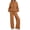 Caramel, variant on 2 Piece Outfits Women Sweatsuits Drawstring Sweatshirt Lounge Sets 2025 Fall Wide Leg Sweatpants Tracksuit with Pockets