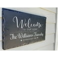 thumbnail image 3 of Beautifully Handcrafted and Customizable Slate Home Address Plaque (12”x8”, 12”x6”, 16"x10" or 18"x8") Improve the curb appeal of your property with this bespoke house sign., 3 of 7