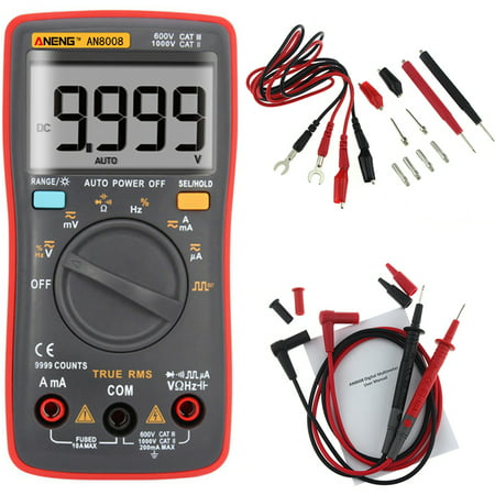 ANENG AN8008 True RMS Wave Output Digital Multimeter 9999 Counts Backlight AC DC Current Voltage Resistance Test Equipment Frequency Capacitance Square Wave (Best Digital Multimeter Under 100)