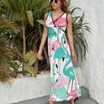 thumbnail image 3 of Flamingo Pattern Sleeveless Dress Female Clothing Dress Women Summer 2025 Dress, 3 of 7