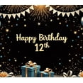 thumbnail image 4 of Birthday Decoration Banner Happy Birthday 12th Party Birthday Banner for Celebration Indoor Decoration Kids Event, 4 of 7