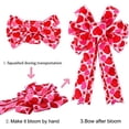 thumbnail image 4 of Valentine Tree Topper Bow with Heart Decorations, 11.4”x19.6” Large Red Pink Valentines Wreath Bow Decor for Valentine's Day Wedding Holiday Party Wall Home Front Door Decorative, 4 of 6