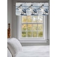 thumbnail image 3 of Painted Pelican Curtain Valances for Windows, Ocean Birds Modernism Retro Kitchen Valance Window Treatment, Light Filtering Block Curtains for Bathroom/Bedroom/Living Room 60'' x 18'', 3 of 9