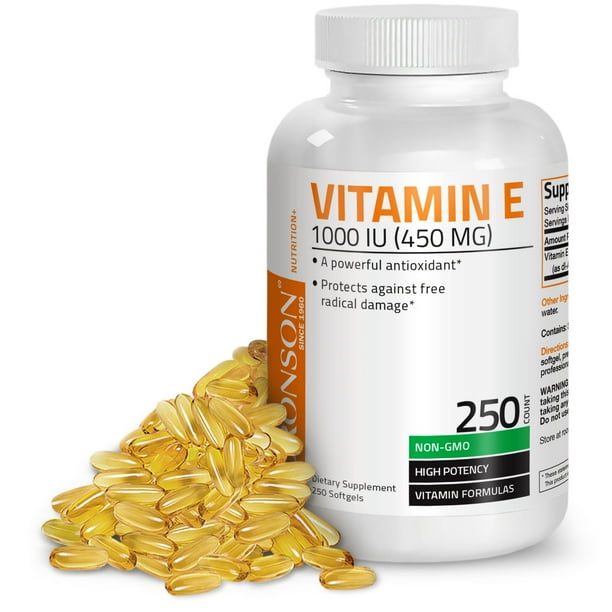 Bronson Vitamin E 1000 IU NONGMO, 250 Softgels