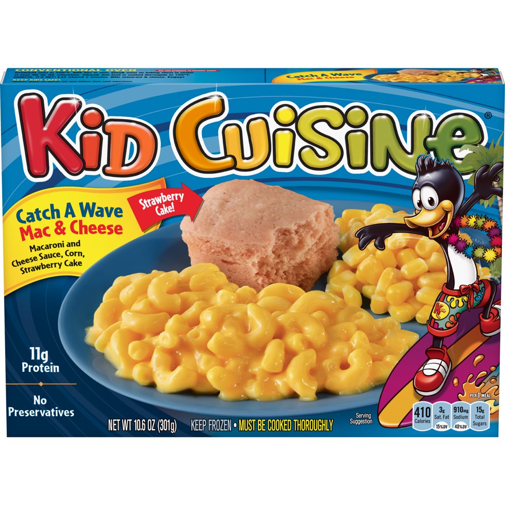 Kid Cuisine Catch a Wave Macaroni And Cheese Sauce, Corn & Strawberry