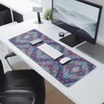 thumbnail image 2 of Long Mouse Pads for Desk,Blue Ethnic Paisley Pattern Desk Mats on Top Of Desks, Desk Mouse Pad Extra Large with 3mm Non-Slip Base and Stitched Edge for Gaming,Office,Work,Home 31.5"x11.8", 2 of 6