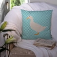 thumbnail image 3 of American Pekin Duck Blue Check Fabric Decorative Pillow, 3 of 4