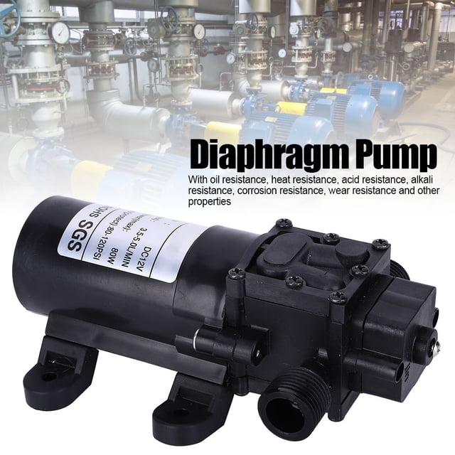 Bomba de agua bomba de diafragma de reflujo Mini autocebante DC12V FL3210H-80W 1/2 pulg Salida de agua derecha Bomba de diafragma de presión de agua de plástico de ingeniería ANGGREK Otros