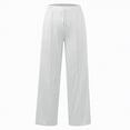 thumbnail image 5 of TOWED22 Girl's Wide Leg Sweatpants High Waisted Baggy Track Sweat Pants(White,12-13Y), 5 of 5