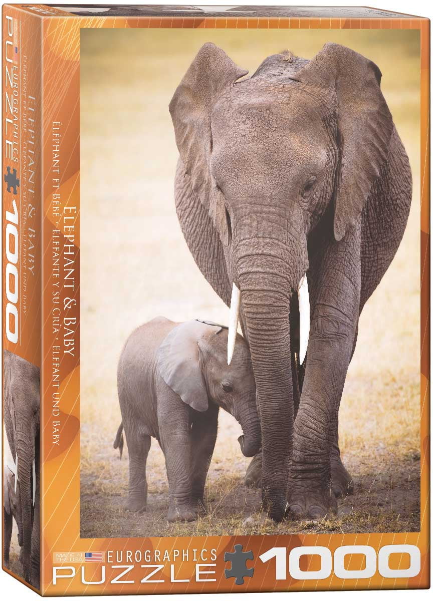 Adult Games Family Puzzle Children Puzzle 6000 Pieces Wooden Animal Puzzle-Colored Elephants-Difficult Puzzle Puzzle Toys Set for Indoor Activities