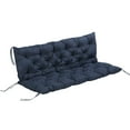 thumbnail image 1 of Outsunny Porch Swing Cushion Garden Bench Cushion with Backrest, Non-Slip 3-Seater Soft Pad, Swing Chair Mat Replacement for Indoor and Outdoor, 59.1" x 38.6", Dark Blue, 1 of 10
