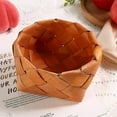thumbnail image 5 of Cesta de almacenamiento tejida de madera hecha a mano redonda, 5 of 5