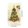 thumbnail image 3 of Kumdkd 3D Embroidery Christmas Door Cover - 35x72in Polyester Holiday Curtain for Doors/Walls (Sturdy, Easy Install, Reusable Party Decoration with Festive Patterns), 3 of 6