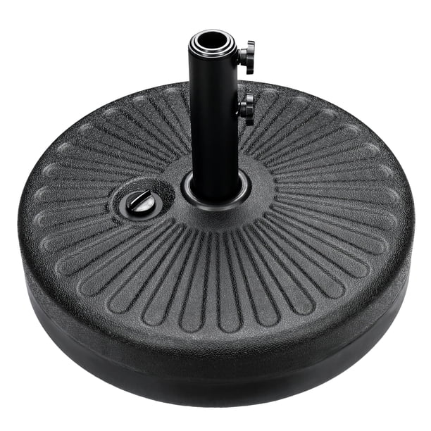 Base para sombrilla de patio Simple Deluxe, 23 kg, 20 L de capacidad, color negro