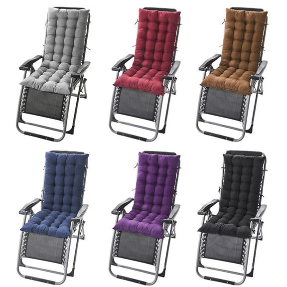 SAYFUT Lounge Chair Cushion Tufted Outdoor Rocking Seat Deck Chaise Pad Recliner Mat W/ Ties