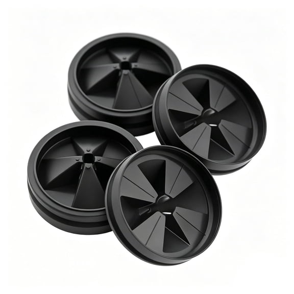 UHIAGREE Garbage Disposal Splash Guards,3.4'' Rubber Garbage Disposal Stopper Insert,2 Packs(Black)