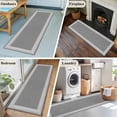 thumbnail image 6 of Grey Geometric Large Area Rugs for Bedroom Living Room, Soft Non Slip Carpet Bedside Rug, Bohemia Tribal Farm Tribal Patterned Rectangular Floor Cover Kitchen Accent Rug 2'x6' for Dining Room/Office, 6 of 9