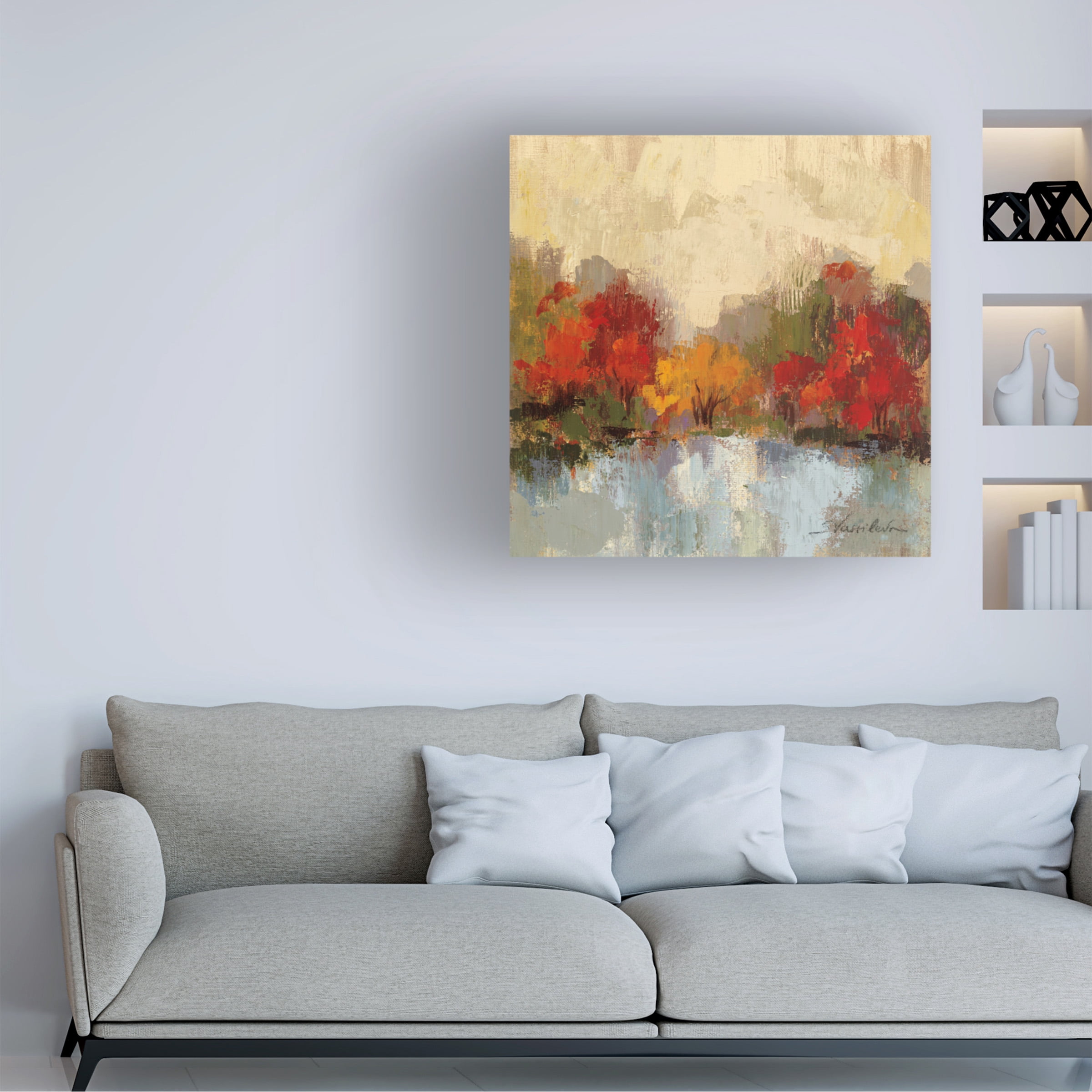 Trademark Fine Art 'Fall Riverside I' Canvas Art by Silvia Vassileva